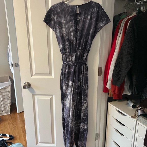 Lulus On a Road Trip Navy Blue Tie-Dye Short Sleeve Jumpsuit - Picture 10 of 10